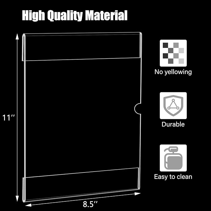 xydstay 6pack Acrylic Wall Sign Holder - Image 7