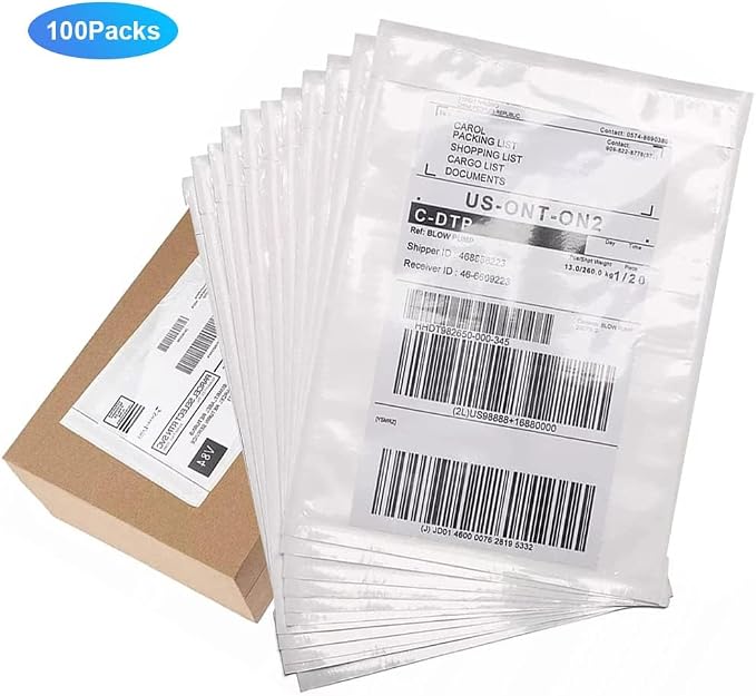 BESTEASY 7.5" x 5.5" Packing List Pouches, Strong Adhesive Plastic List Label - Image 7