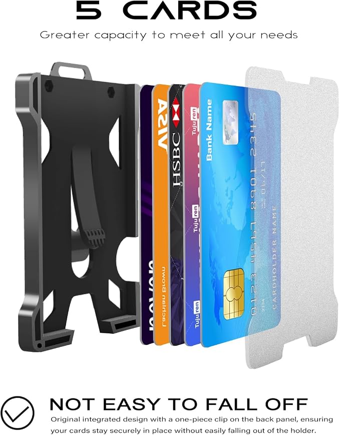 ID Badge Holder with Retractable Clip, Credit Card Holder, Keychain Wallet - Image 3