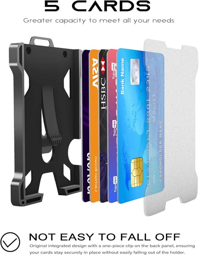 ID Badge Holder with Retractable Clip, Credit Card Holder, Keychain Wallet - Image 2