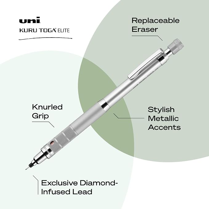 UNI uniball Kuru Toga Elite Mechanical Pencil Starter Kit, HB #2 - Image 3
