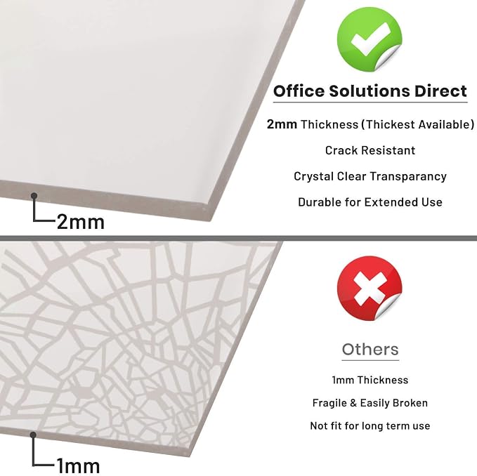 Acrylic Sign Holder 8.5 x 11 for Wall Display | Clear Sign Holders 8.5x11 - Image 2