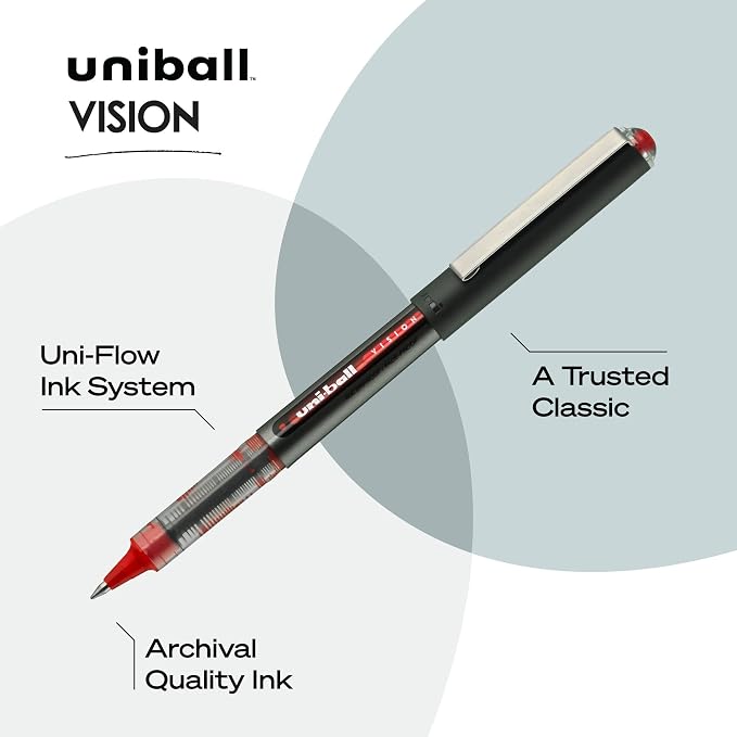 uniball Vision Rollerball Pen, Micro Point - Image 3