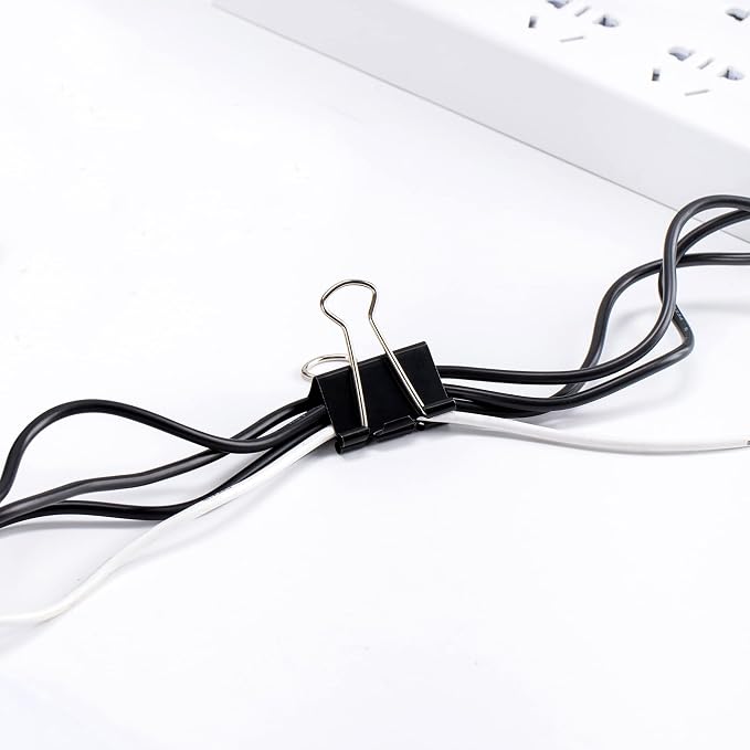 Amazon Basics Sturdy Binder Clips, Office Supplies, Small 0.75 in, Document - Image 12