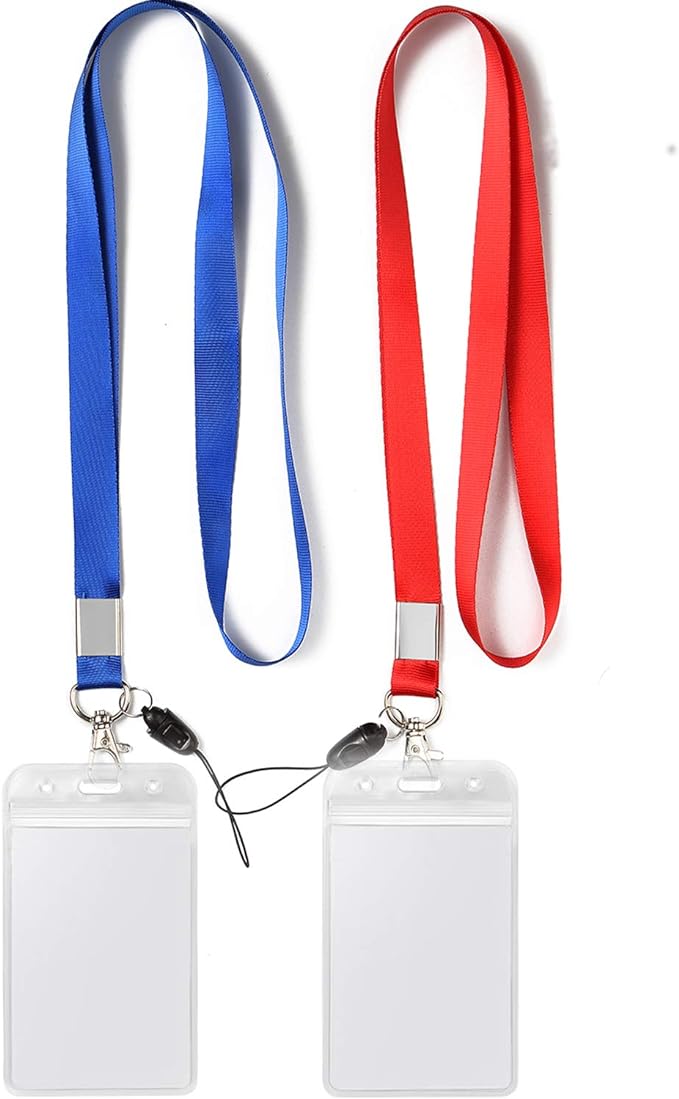 YOUOWO 2Pack Blue Red Lanyards by YOUOWO