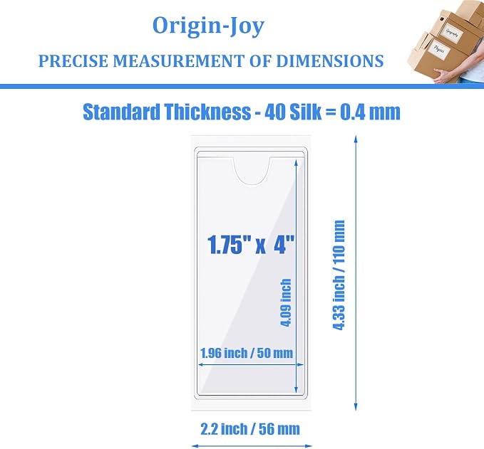 Origin-Joy 60 PCS Self Adhesive Index Card Pockets - Image 2