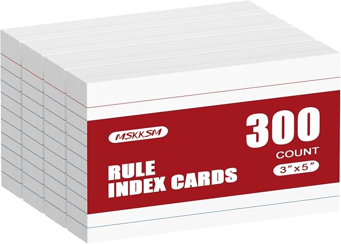 Index Cards 3x5 Inch by MSKKSM