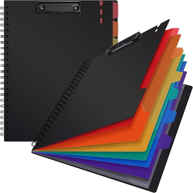 Uquelic Clipboard with Folder Organizer, 12 Pockets Project Organizer - Image 2