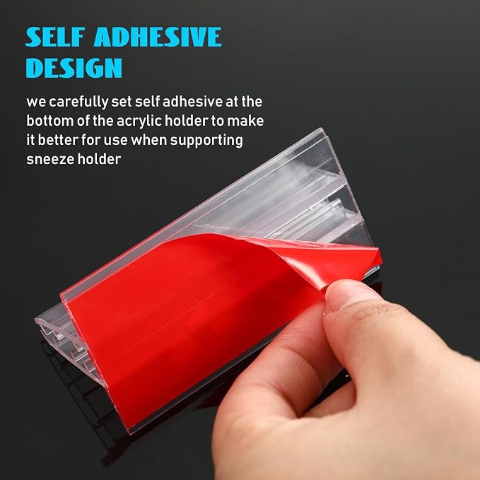 Fulmoon 50 Pcs Sign Holder, Adhesive Base Sign Holders Multiple Uses - Image 4