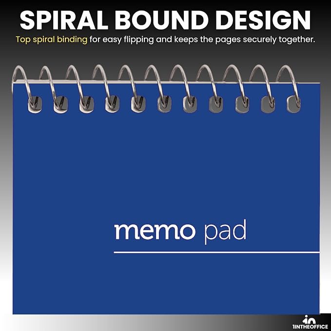 1InTheOffice Small Spiral Notebook 3x5, Pocket Notepad, Spiral Mini Notepad - Image 3