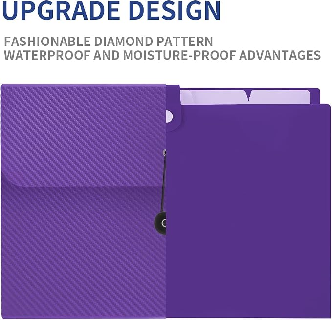 Expanding File Folder, 13 Pockets Accordian File Holder Organizer, A4 Letter - Image 4