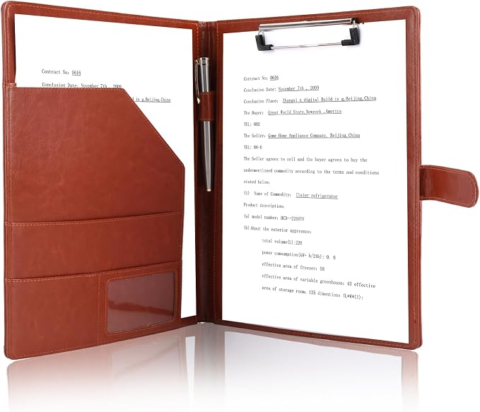 Tiankool Padfolio Portfolio Folder Binder -Faux Leather Portfolio Folder by tiankool