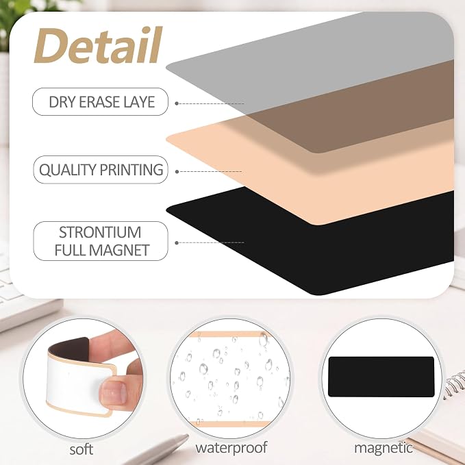 96 Pack Magnetic Dry Erase Labels 3.2 x 1.2, Reusable Blank Writable Name Tags - Image 3