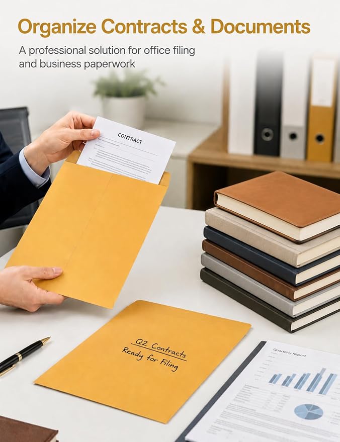 9x12 Manilla Envelopes Self Seal, 20 Pack - Image 5