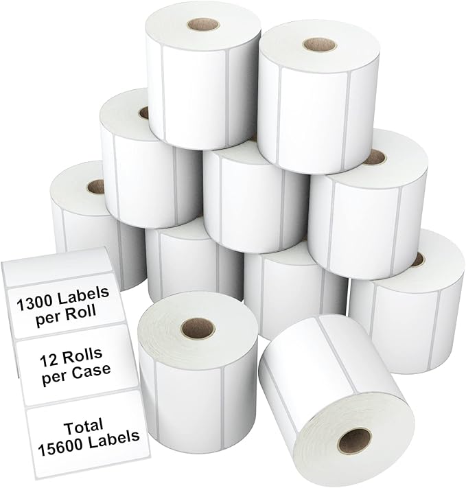 3-Proof 2"x1" Direct Thermal Barcode Labels Rolls by LabelChoice