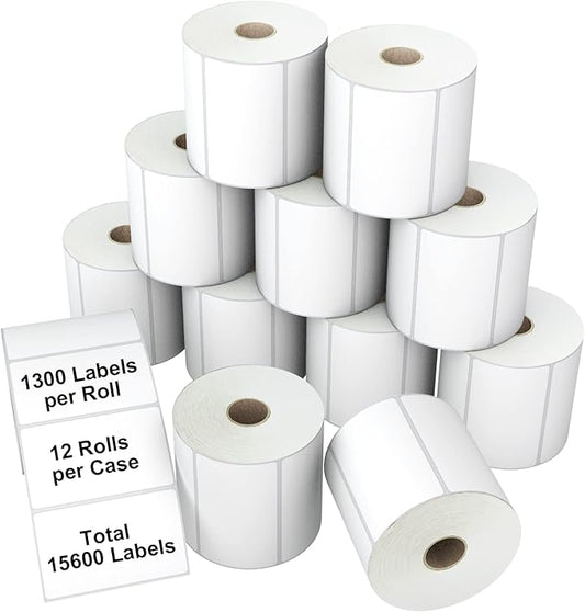 3-Proof 2"x1" Direct Thermal Barcode Labels Rolls by LabelChoice