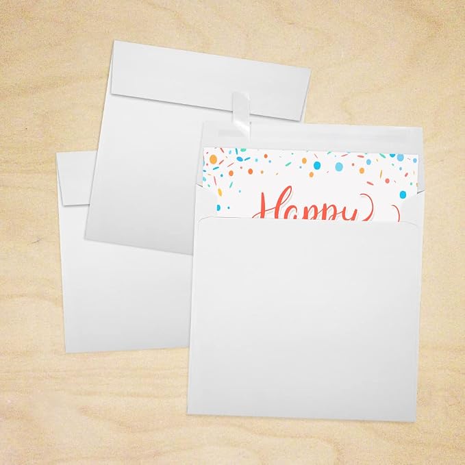 LUXPaper Square Invitation Envelopes | Peel & Press | 6 1/2" x 6 1/2" | Bright - Image 7