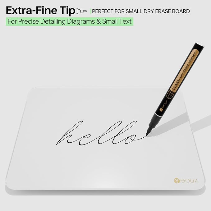 YEOUX Dry Erase Markers for Glass Board | No Residue | Whiteboard Markers | 1mm - Image 3