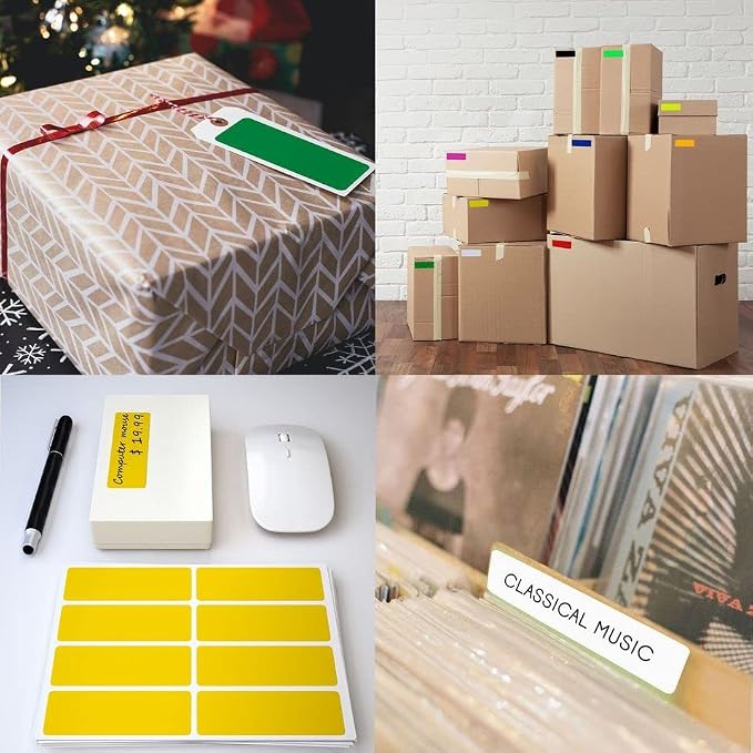 Royal Green 1x3 Labels for Color Coding, Rectangle Kraft Stickers to Write on - Image 5