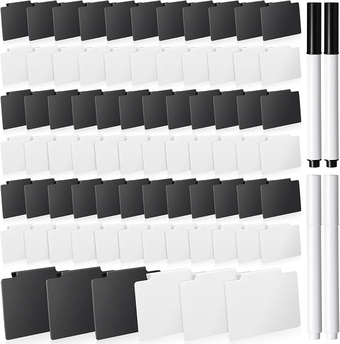 Chinco 80 Pcs Basket Label Clips Set Include 76 Removable Kitchen Clip Label by Chinco