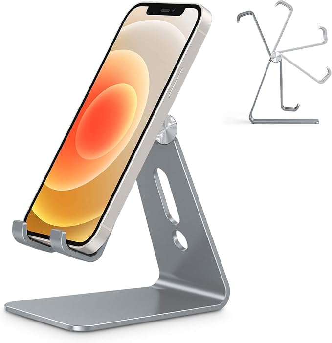 OMOTON Adjustable Cell Phone Stand, C2 Aluminum Desktop Phone Holder Dock by OMOTON