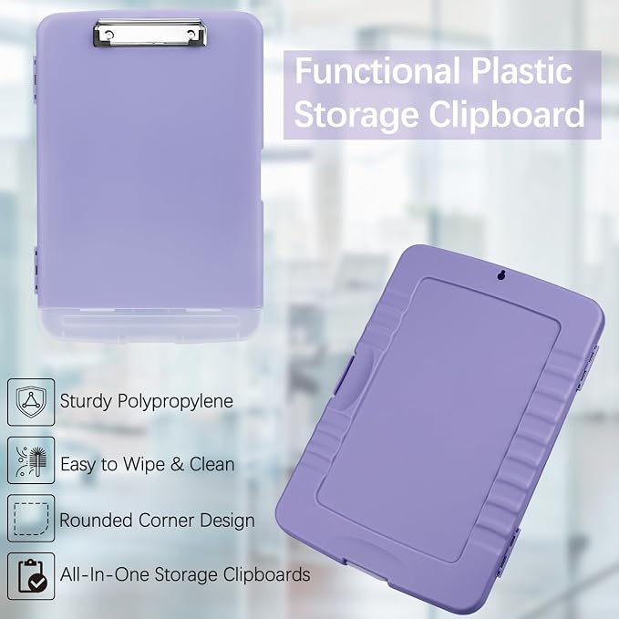 Meiikun Clipboard with Storage, Plastic Clipboards 8.5x11 with Pen Holder - Image 6