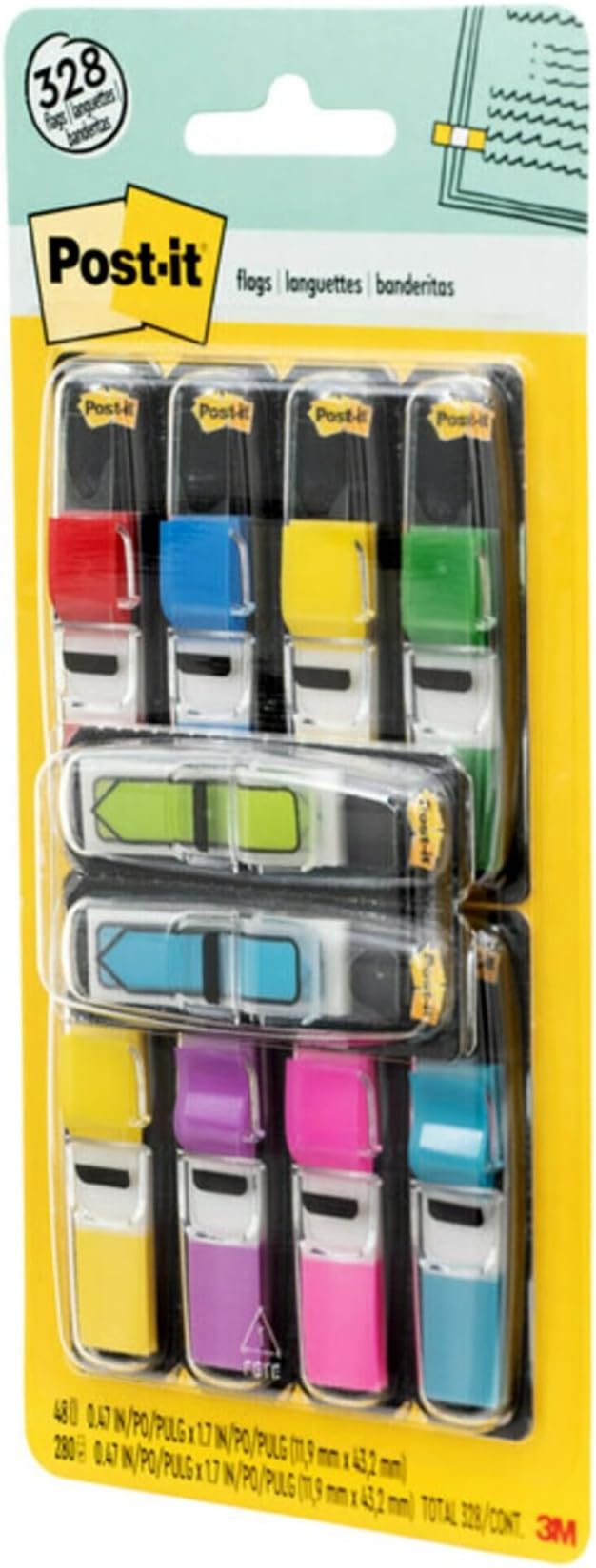 Post-it Flags Value Pack, 35/Dispenser, 8 Dispensers/Pack, .47 in Wide - Image 10