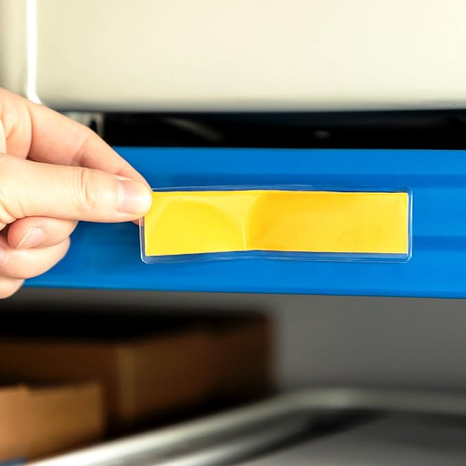 Antner 36 Pack 1.2" x 4.3" Self-Adhesive Label Holders Index Card Pockets - Image 5
