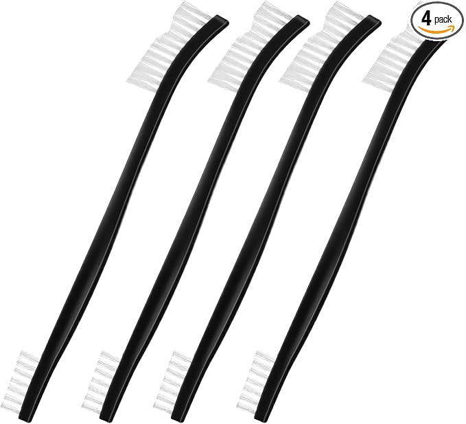 4 Pcs Small Cleaning Brushes, Nylon Bristles Small Detailing Crevice Brush by Unknown