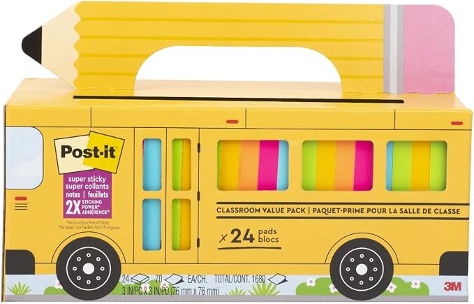 Post-it Super Sticky Notes, 3 x 3 in, 24 Pads by Unknown