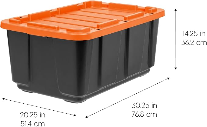 IRIS USA 3-Pack 27 Gallon Storage Bins - Image 3
