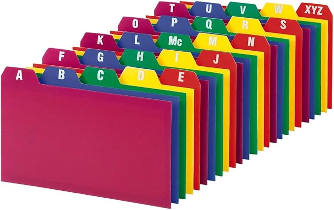 Oxford Poly Index Card Guide Set, 3 x 5 Inches, 1/5 Inch Cut Tabs, 25 per Set - Image 2