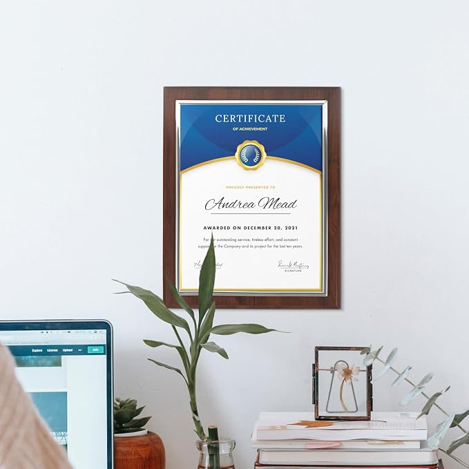 PlaqueMaker Certificate Frame, Cherry Wood - Image 7