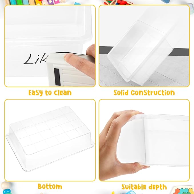 Hoteam 5 Pcs Paper Trays for Classroom Plastic Storage Bin Tray Bulk Stackable - Image 2