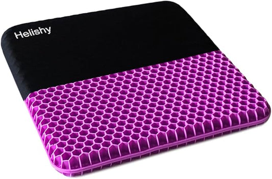 Gel Seat Cushion, Double Thick Egg Gel Cushion for Pressure Pain Relief, Breathable Wheelchair Cushion Chair Pads for Car Seat Office Chair (Violet)-DeskLoop Office
