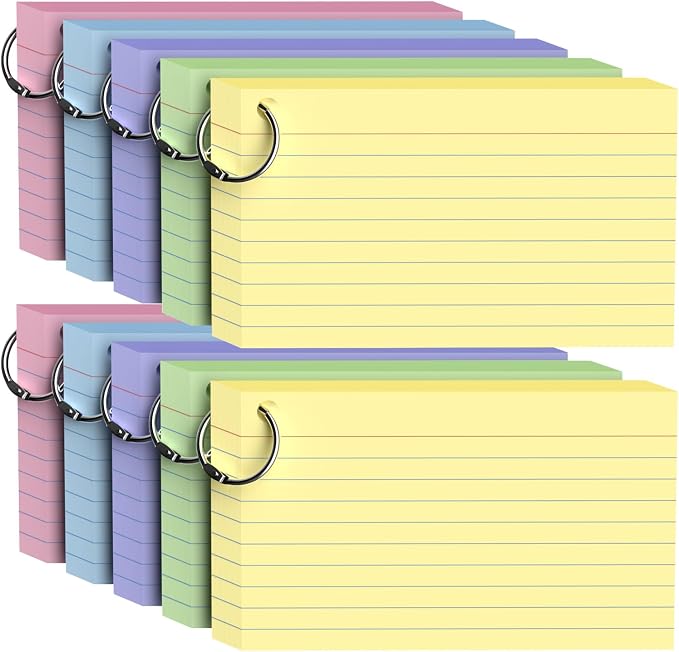 500Count Colored Index Cards 3x5 Inch by WAYISUL