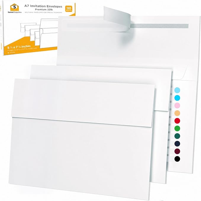 5x7 Envelopes for Invitations by SenseiSupplies