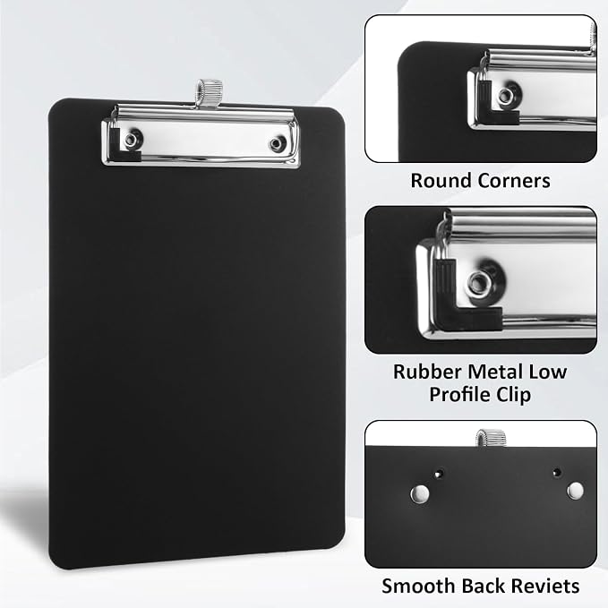 WOPPLXY 20 Pack Mini Clipboards, 6 x 9 Inch Small Clipboards Pocket Clipboard - Image 3
