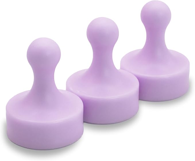 GLASSBOARD STUDIO Powerful Neodymium Magnets, Pawn-Shaped - Strong Fridge/Refrigerator and Whiteboard Magnet, Ideal for Office, Kitchen, Crafts - Rare Earth, Heavy Duty (3, Meadow Lilac)-DeskLoop Office