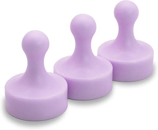 GLASSBOARD STUDIO Powerful Neodymium Magnets, Pawn-Shaped - Strong Fridge/Refrigerator and Whiteboard Magnet, Ideal for Office, Kitchen, Crafts - Rare Earth, Heavy Duty (3, Meadow Lilac)-DeskLoop Office