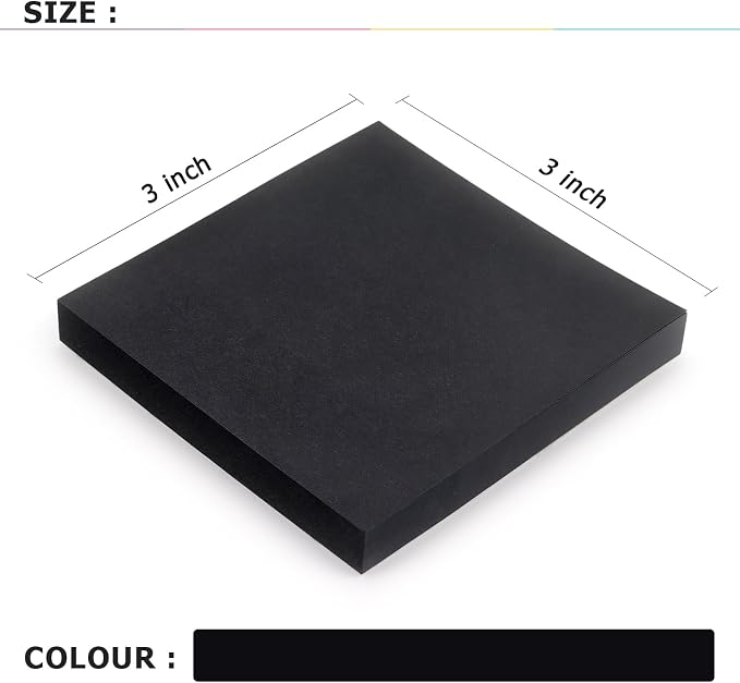 Sticky Notes 3x3 Self-Stick Notes Bright Colors Sticky Notes 4 Pads 90 - Image 3