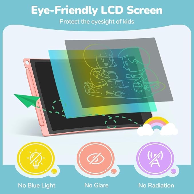 TECJOE 4 Pack LCD Writing Tablet, 8.5 Inch Colorful Drawing Board, Kids Travel - Image 5