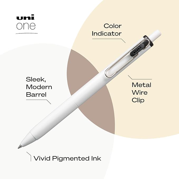 Uni-Ball One Black Retractable Gel Pens 4 Pack - Image 2