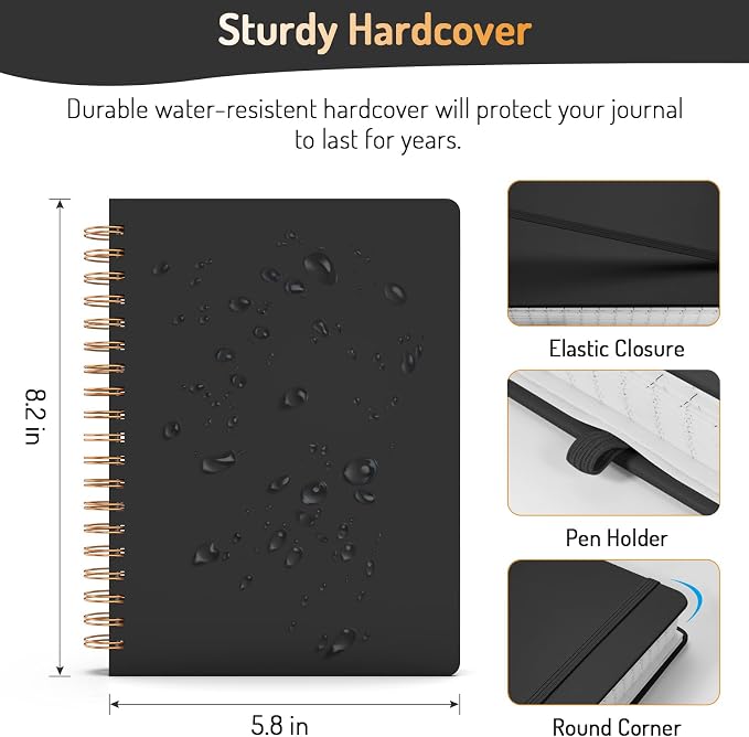 Forvencer Lined Spiral Journal Notebook - Image 6