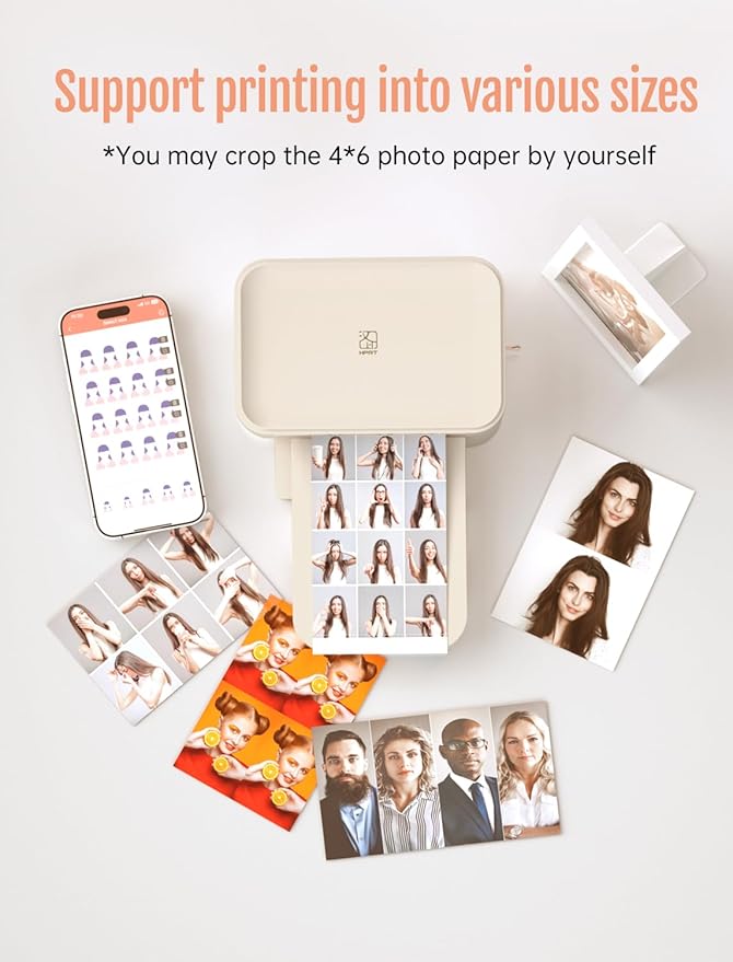 HPRT Photo Printer 4x6,+20 Sheets&1ribbon,Wi-Fi Wireless Instant Picture Printer for iPhone, Android, Smartphone, Thermal Dye-Sublimation, AR Video Printing,Portable Photo Printers for Home Use-DeskLoop Office