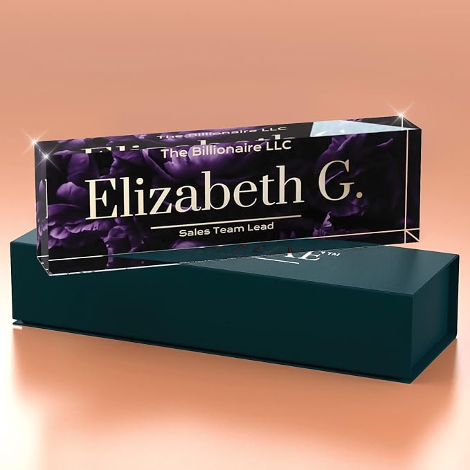Desk Name Plate Personalized, Custom Name Plates 2½/x8 Inches, Thick - Image 3