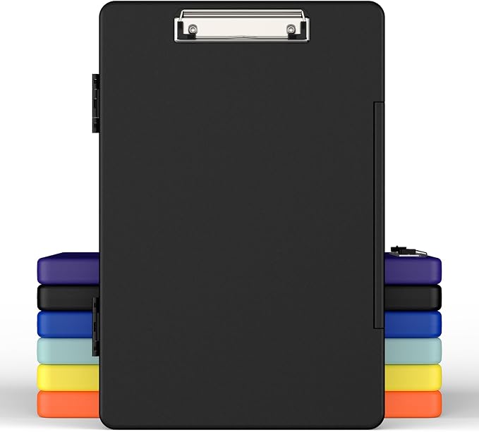 Legal Size Clipboard with Storage, 8.5 x 14 Clip Board, Folio & Side-Opening by Juvealoe