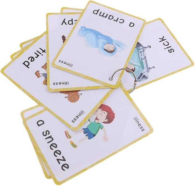 SANTSUN 14 Illness & Disease Expression English Flash Cards, Study Cards - Image 7