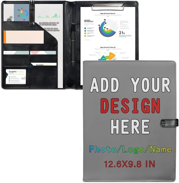 Professional Padfolio with Clipboard, Business Resume Portfolio Folder by LMPTOEI