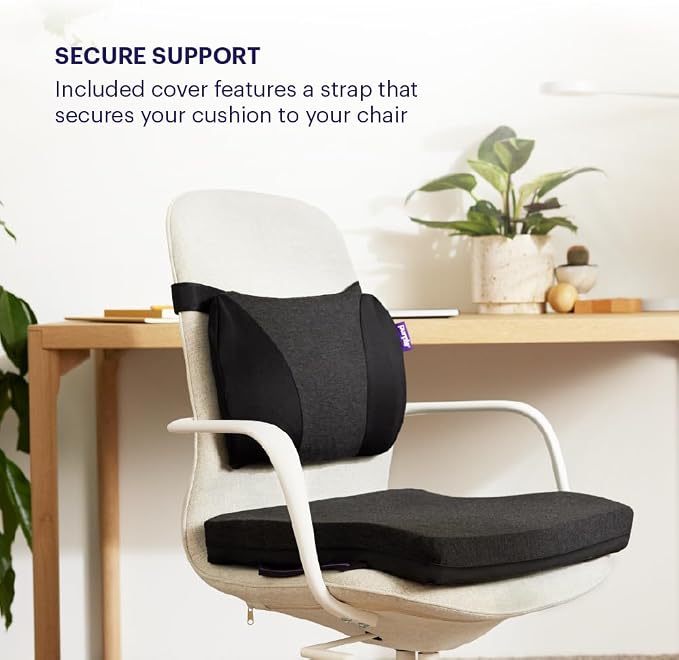 Purple Back Cushion, Lumbar Support Pillow - Image 4